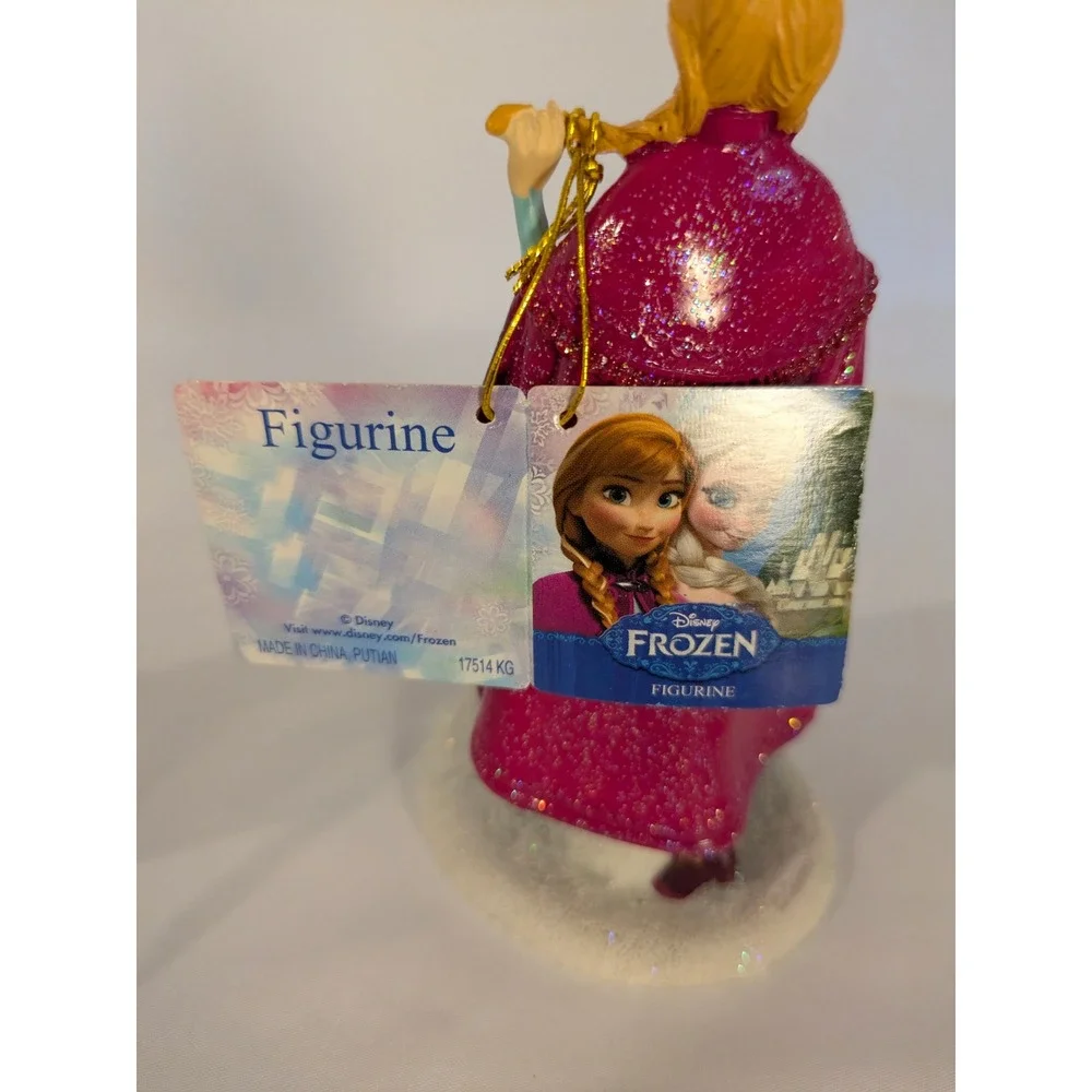 Disney‎ Frozen Anna Glitter Figurine Kcare 17514 KG Magenta Blue Ornament Style